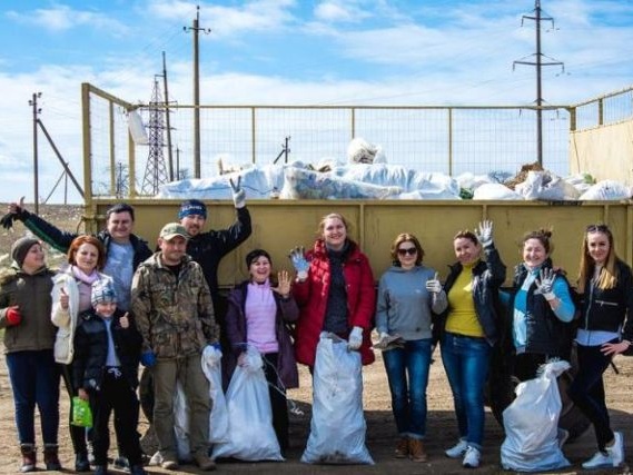 Мировой челлендж "Сделай мир чище": в Татарбунарах горожане насобирал сотню мешков мусора
